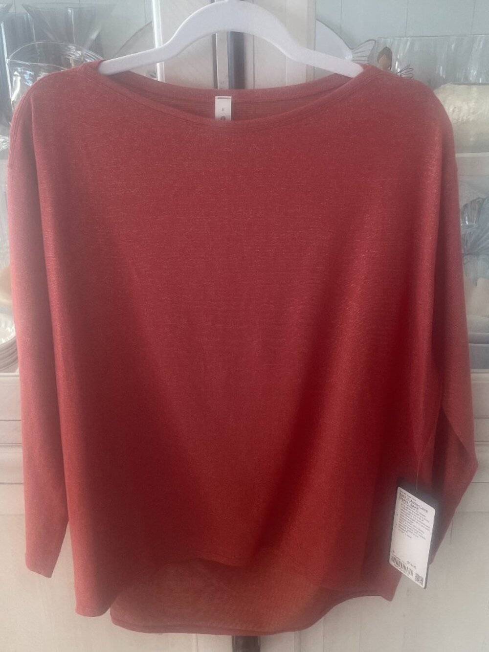 LULULEMON BACK IN ACTION LONG SLEEVE *SPARK SIZE 8 NEW WITH TAGS